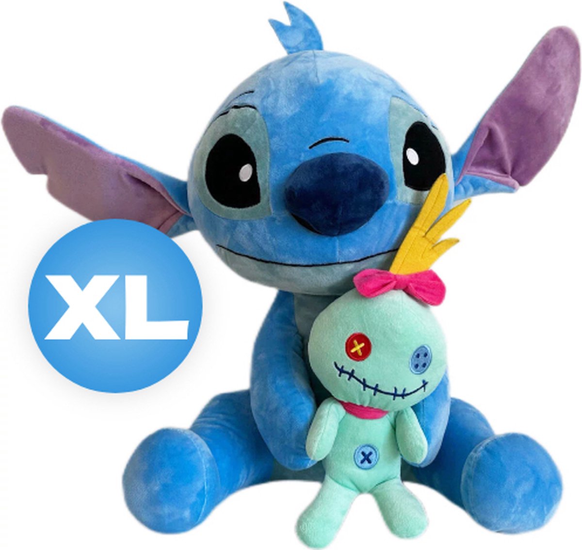 Stitch met Scrump - Lilo & Stitch Disney Pluche Knuffel XL 60 cm {Disney Plush Toy - Speelgoed Groot knuffeldier knuffelpop voor kinderen jongens meisjes - Grote Lilo en Stitch, Angel, Leroy, Stitch}